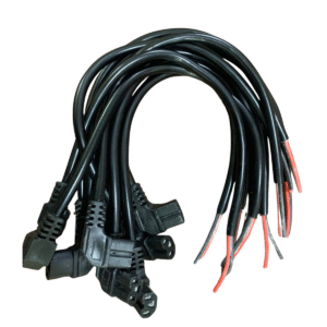 Electric scooter wiring harness with multi-pin connectors and insulated cables