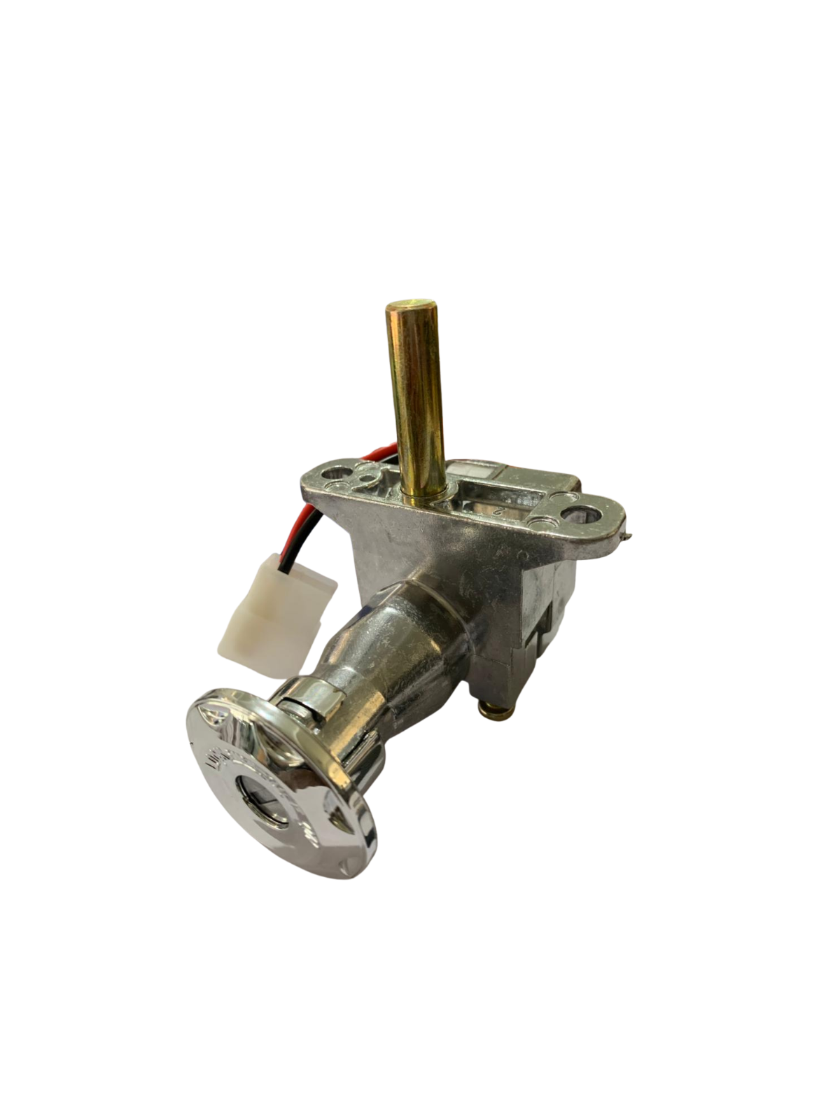 Electric scooter ignition key lock assembly with wiring connector