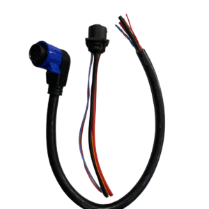 Electric scooter waterproof charging connector cable with wiring