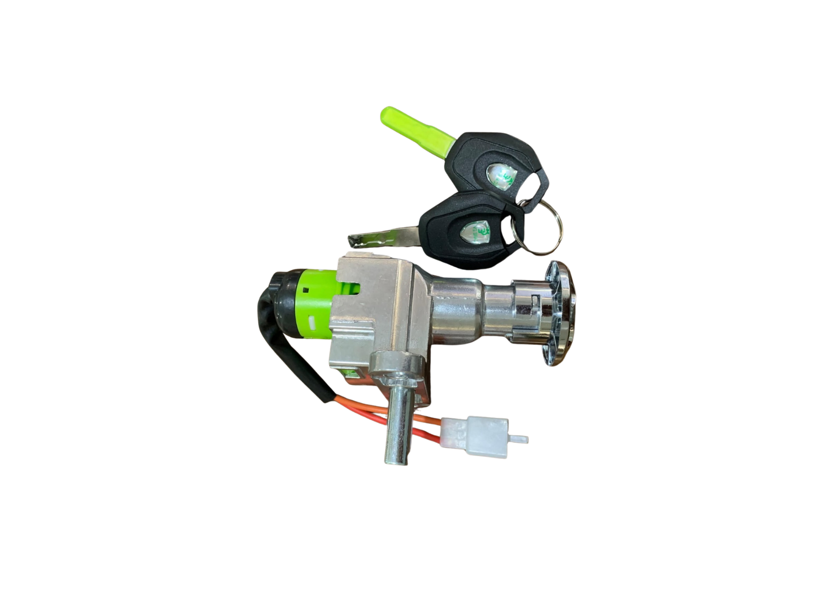 Electric scooter ignition switch lock set with keys and wiring