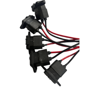 Electric scooter charging socket charger inlet port with wiring