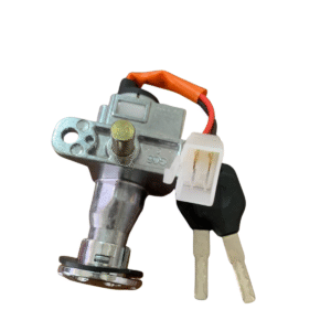 Electric scooter ignition switch key lock assembly with wiring