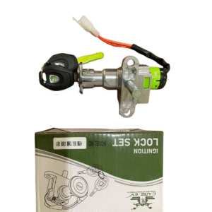 Electric scooter ignition lock set with keys and wiring connector