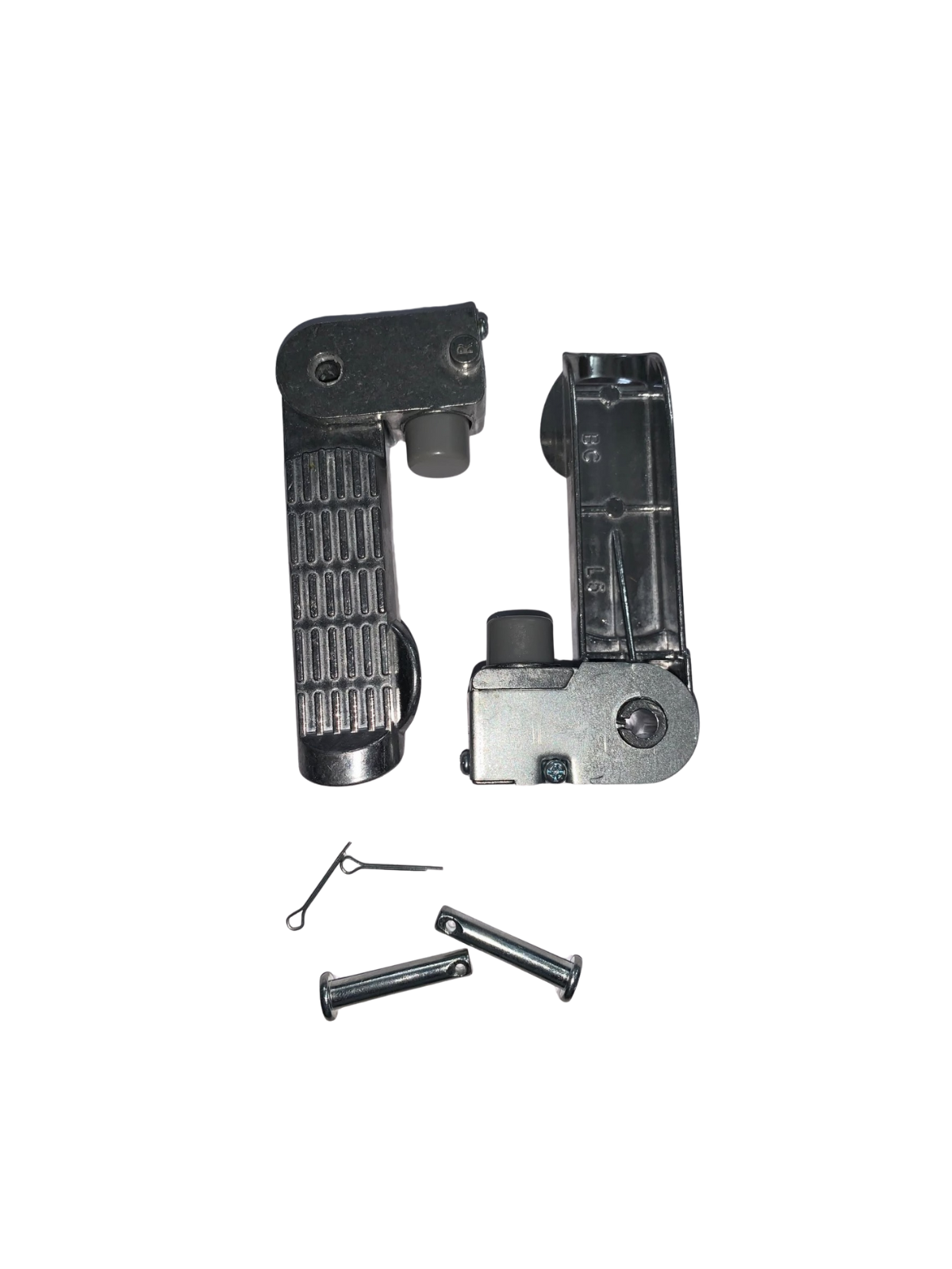 Electric scooter metal folding footrest pedal assembly
