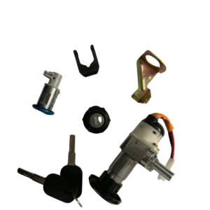 Electric scooter ignition lock kit with keys and mounting parts