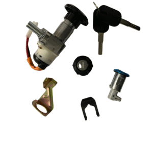Electric scooter ignition lock kit with keys and mounting parts