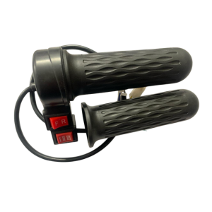 Electric vehicle throttle handle with F R switch and dual speed control