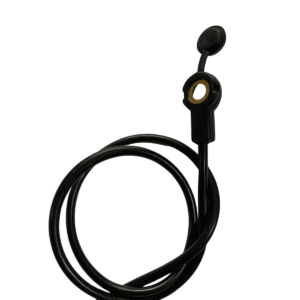 Electric scooter charging socket with rubber dust cap and wire