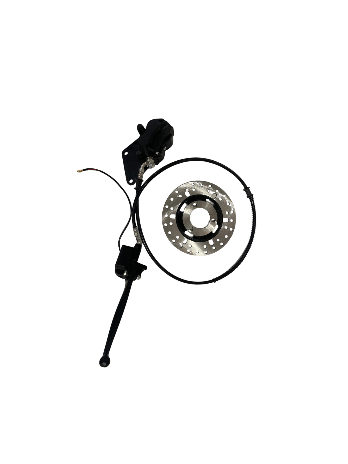 Front disk brake assembly full set with disc rotor for scooter